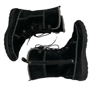 TIMBERLAND Oslo Express Fauna Black Suede Winter Boots Girls 4